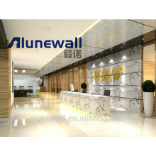 Alunewall lightweight and fireproof marble finish aluminum composite panel/stone look exterior wall materials